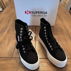 Superga Black Canvas High-Tops